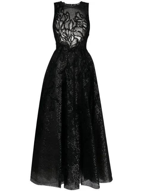 Saiid Kobeisy sequin-detail semi-sheer dress