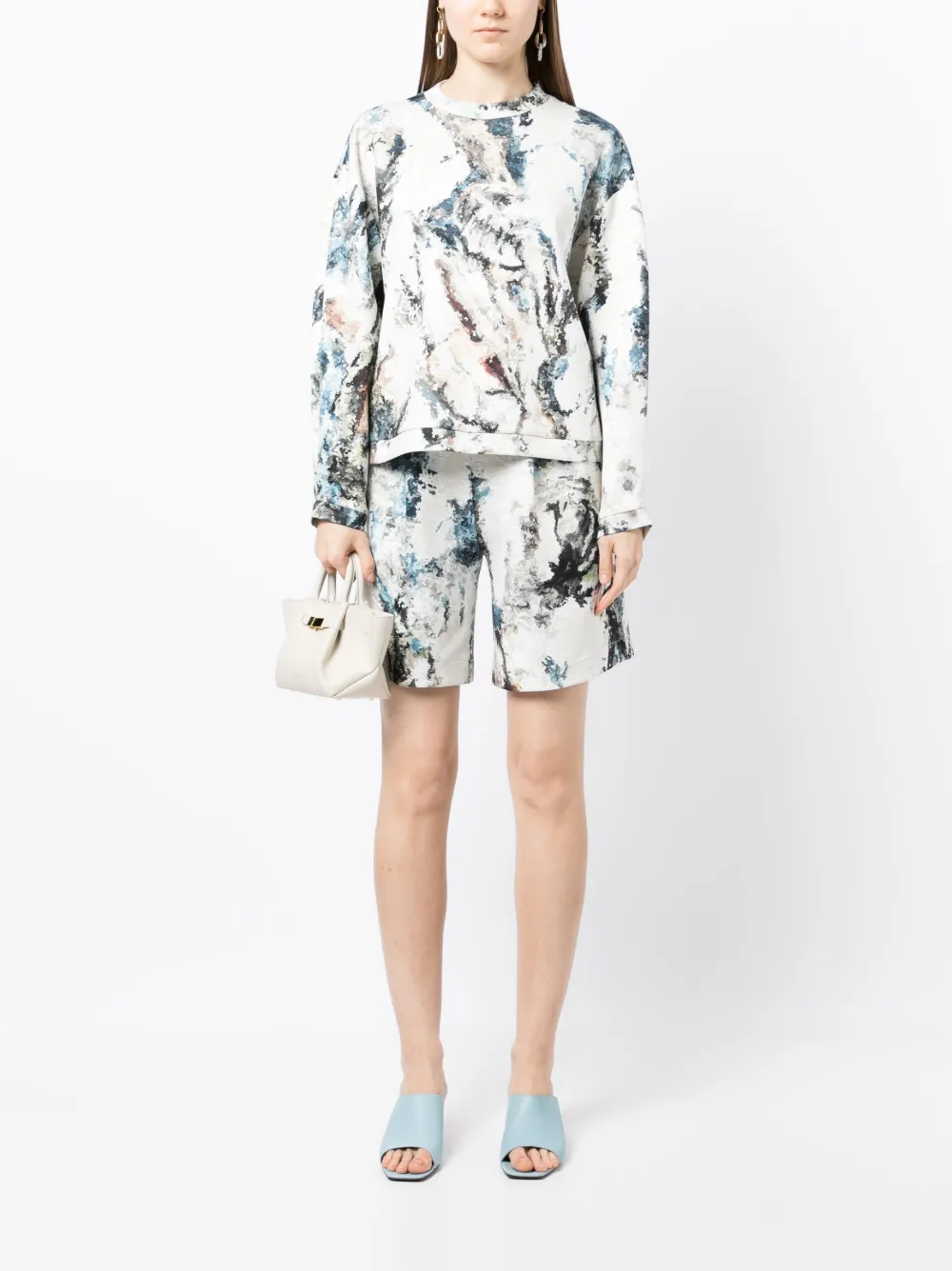 Saiid Kobeisy Bikershorts met print - Wit