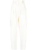 Saiid Kobeisy Double Crepe high waist pants - White