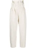 Saiid Kobeisy SK Emblem Double Crepe high waist pants - White