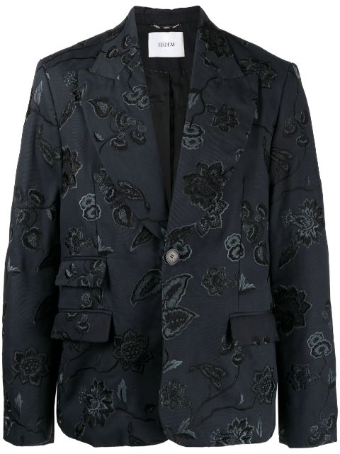 ERDEM blazer Edward à fleurs brodées 