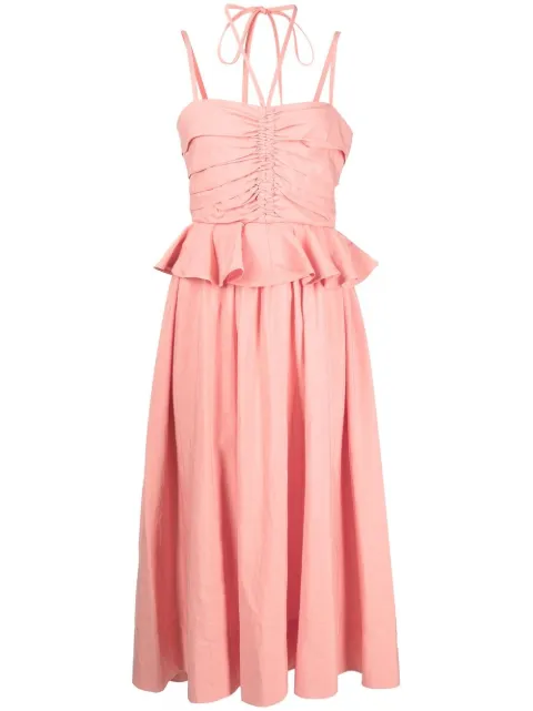 Ulla Johnson halterneck ruffled midi dress