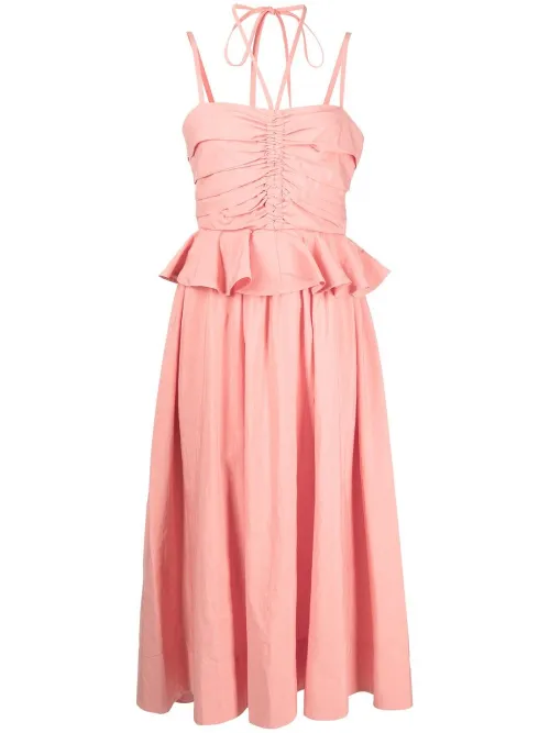 Robe volantée à dos-nu - Ulla Johnson - Modalova