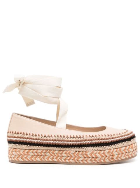 Ulla Johnson Yelena crochet flatform espadrilles