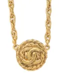 CHANEL Pre-Owned 1985 CC medallion chain necklace - Gold