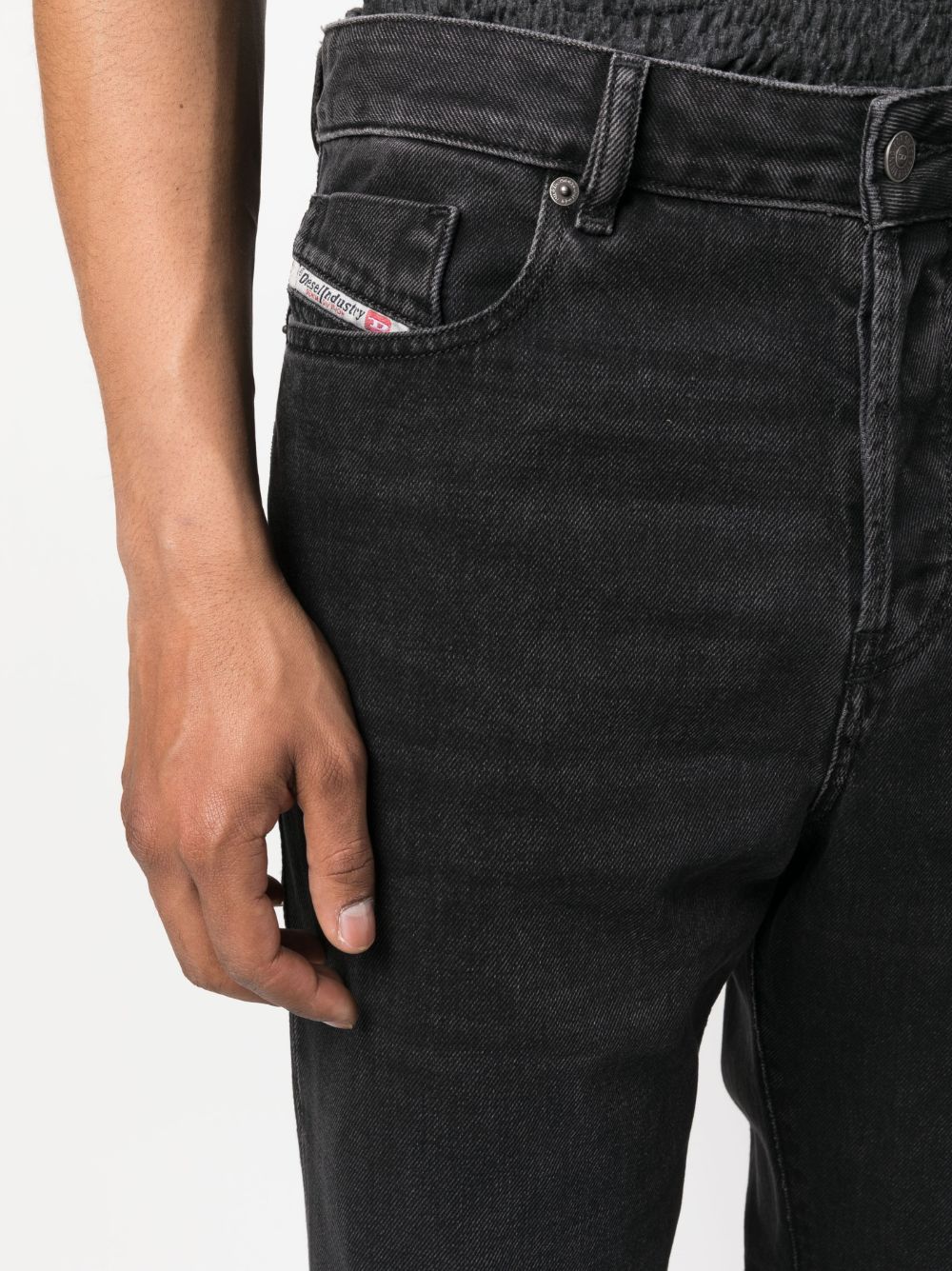 Shop Diesel Straight-leg Jeans In Black