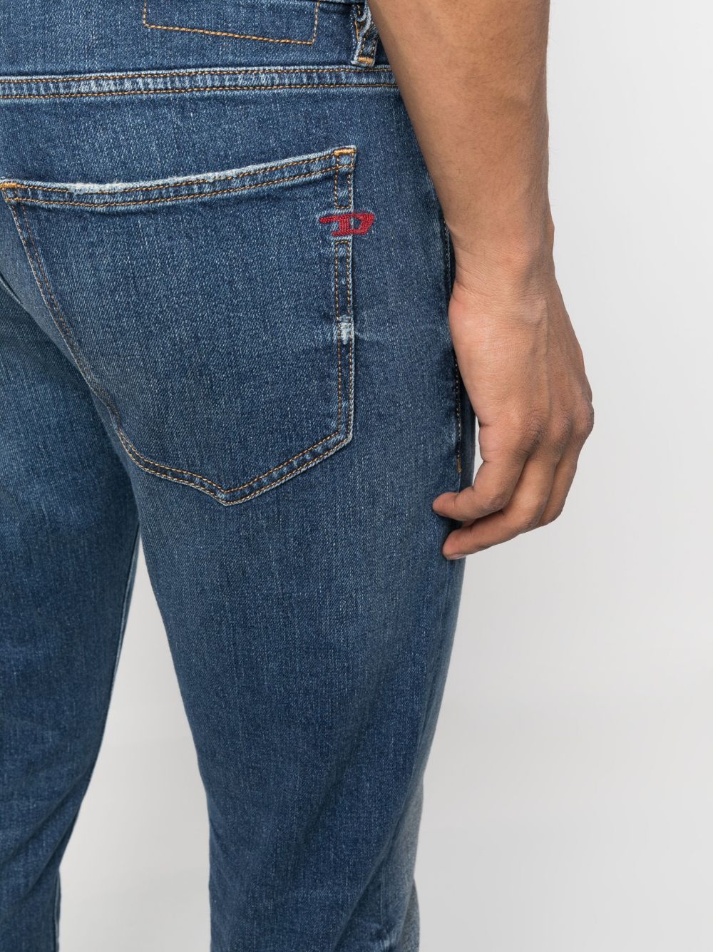 Shop Diesel D-strukt Slim-cut Jeans In Blue