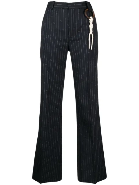 Charles Jeffrey Loverboy pantalones rectos con rayas diplomáticas estampadas