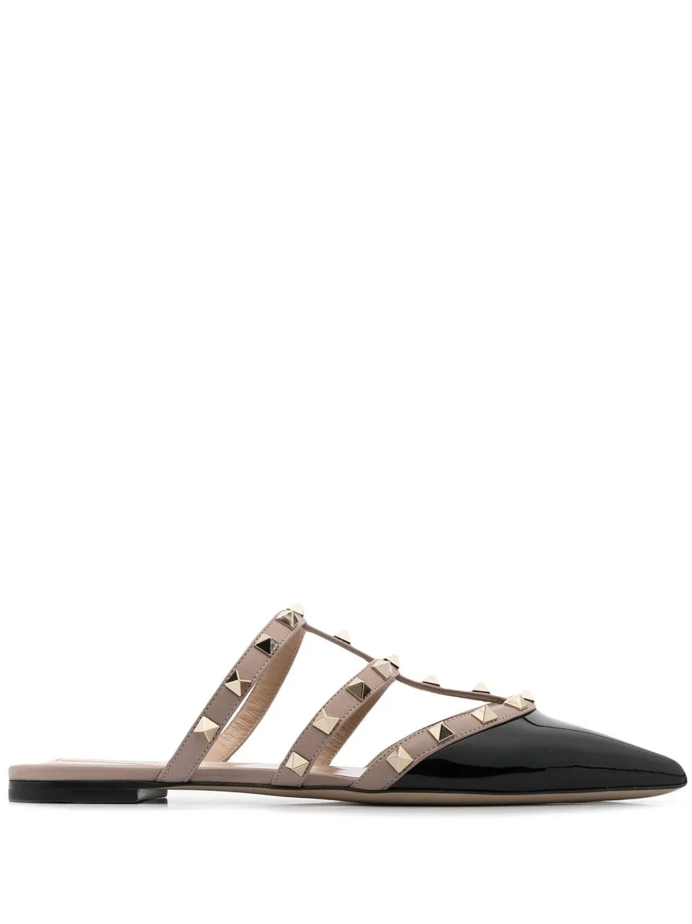 Valentino Mule Rockstud In Neutrals