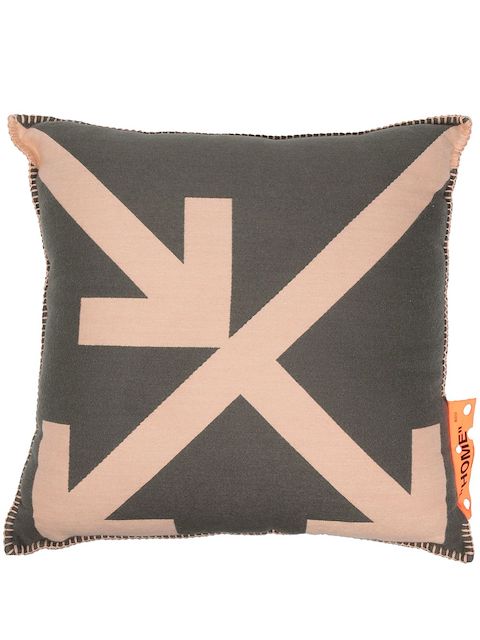 Off-White Arrows-print wool-blend cushion