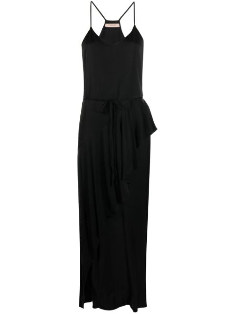 TWINSET - sleeveless draped long dress