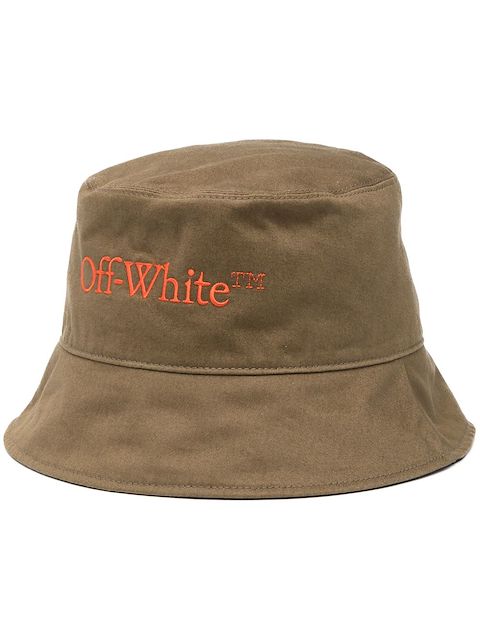 Off-White logo embroidered bucket hat