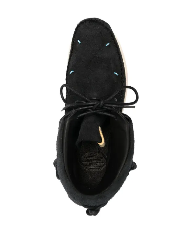 Visvim Lhamo Folk Suede Sneakers | Black | FARFETCH