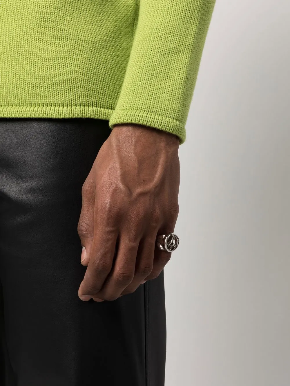 AMBUSH Ring met patroon - Zilver
