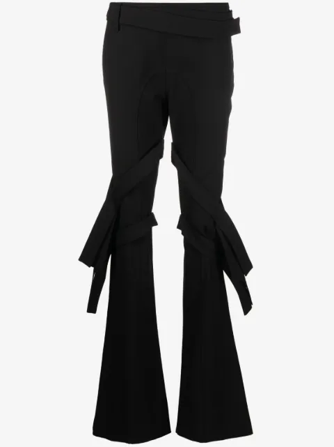 AMBUSH pantalon évasé à détail de sangle