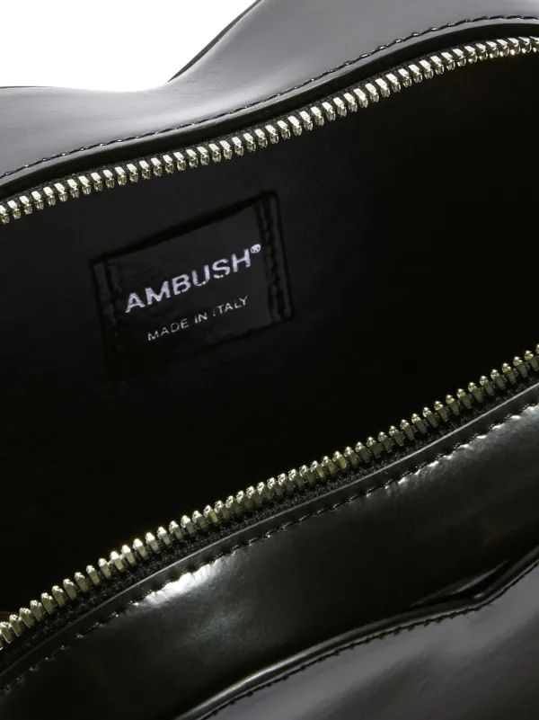 AMBUSH ハート レザーショルダーバッグ | ブラック | FARFETCH JP