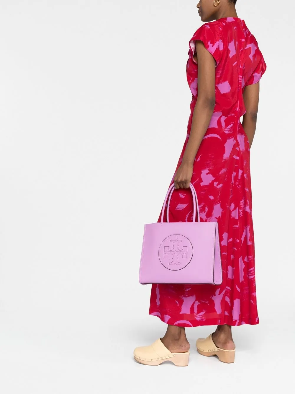 Tory Burch Shopper met logo-reliëf - Paars