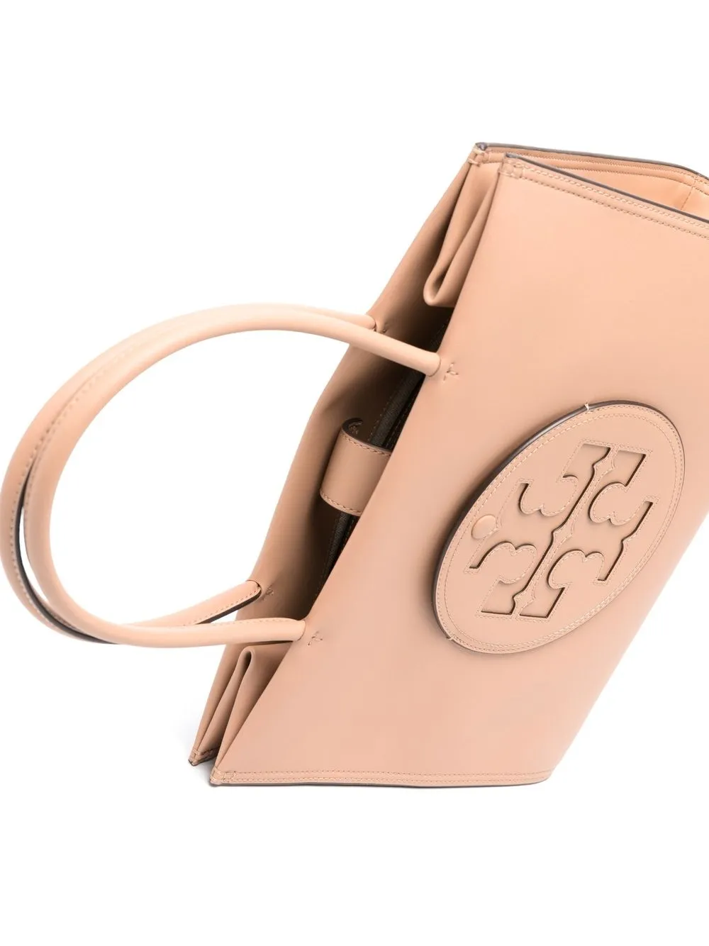 Tory Burch Logo-patch Mini Bag In Nude