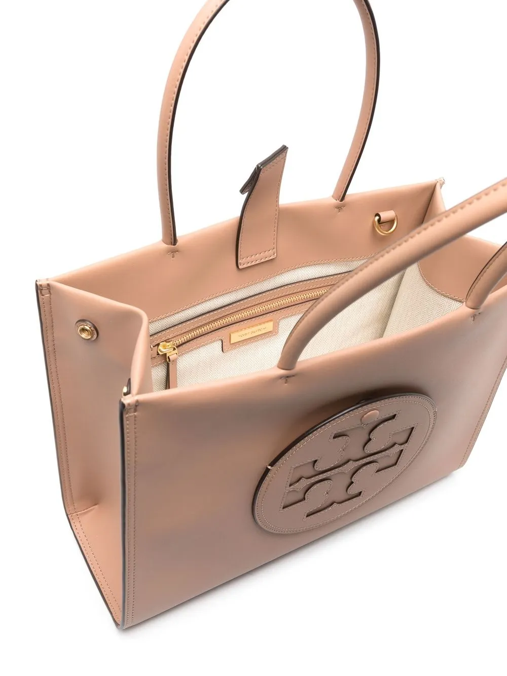 Tory burch perforated logo tote top