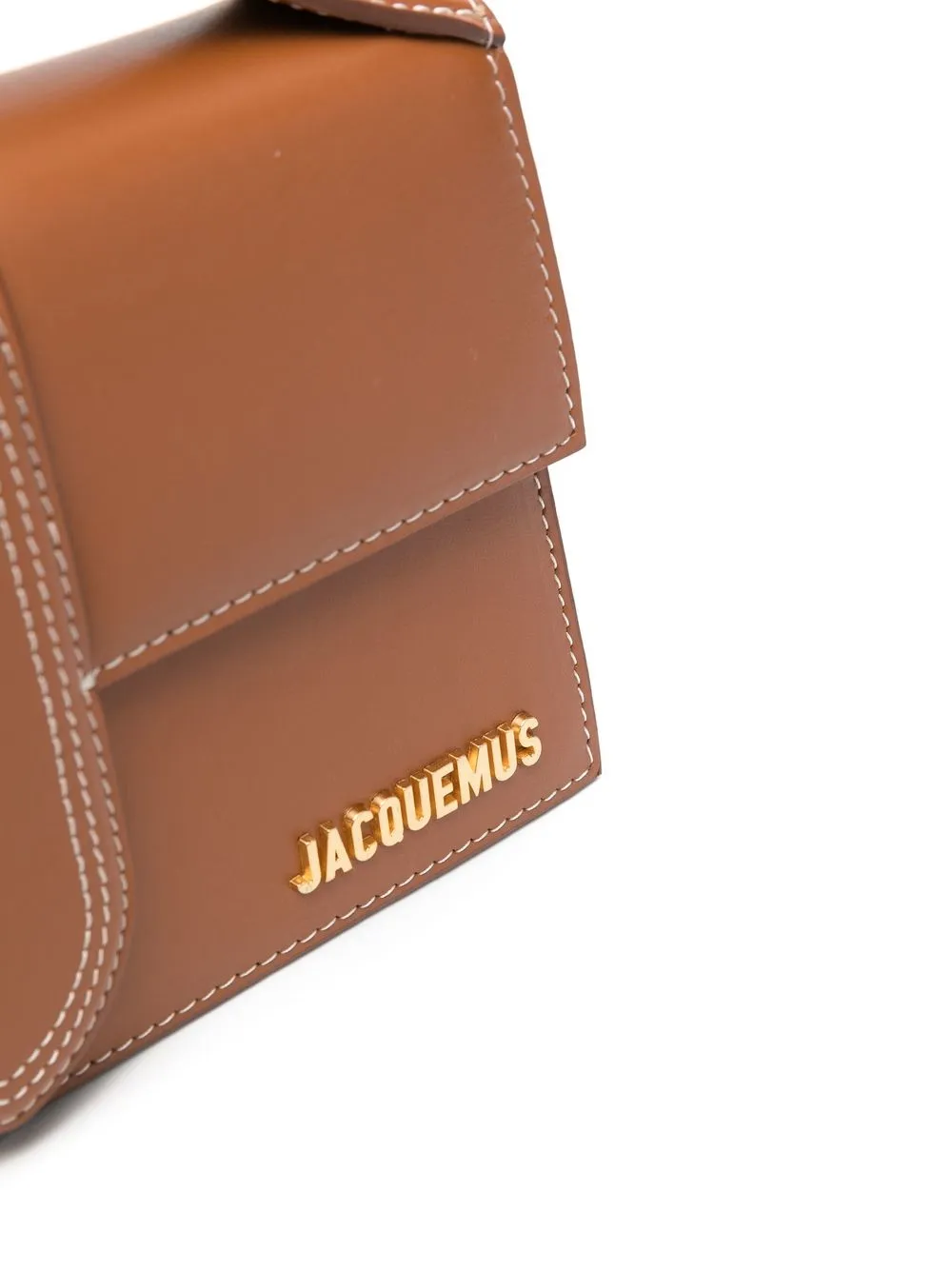 Shop Jacquemus Le Grand Bambino Tote Bag In Brown