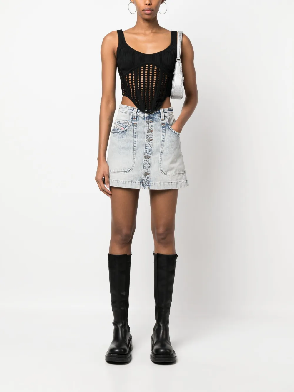 Diesel Denim mini-rok - Blauw