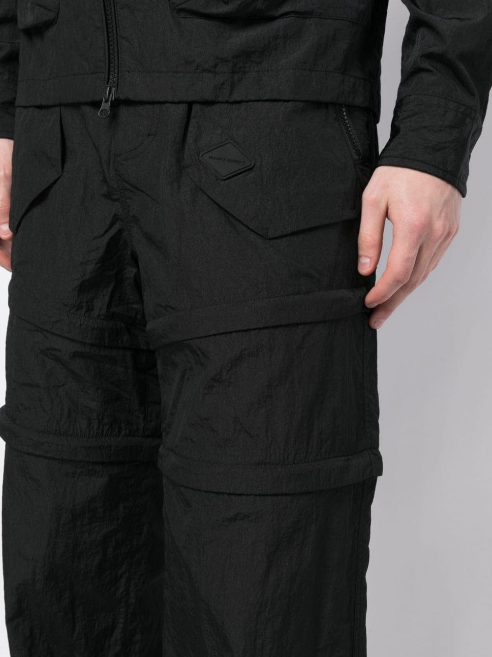 Shop Spoonyard Straight-leg Detachable Trousers In Black
