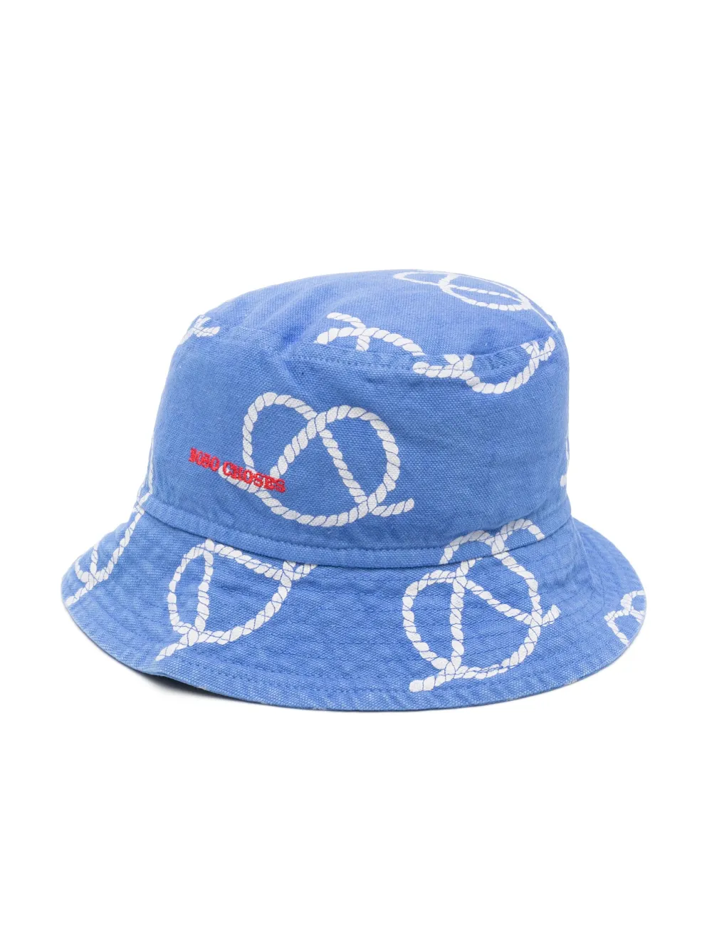 Bobo Choses graphic-print cotton bucket hat - Blue
