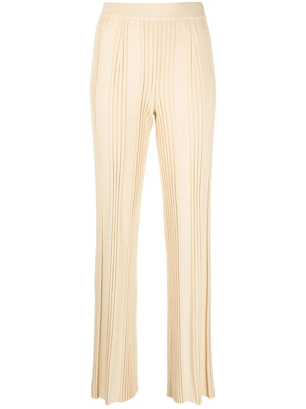 MRZ ribbed flared trousers
