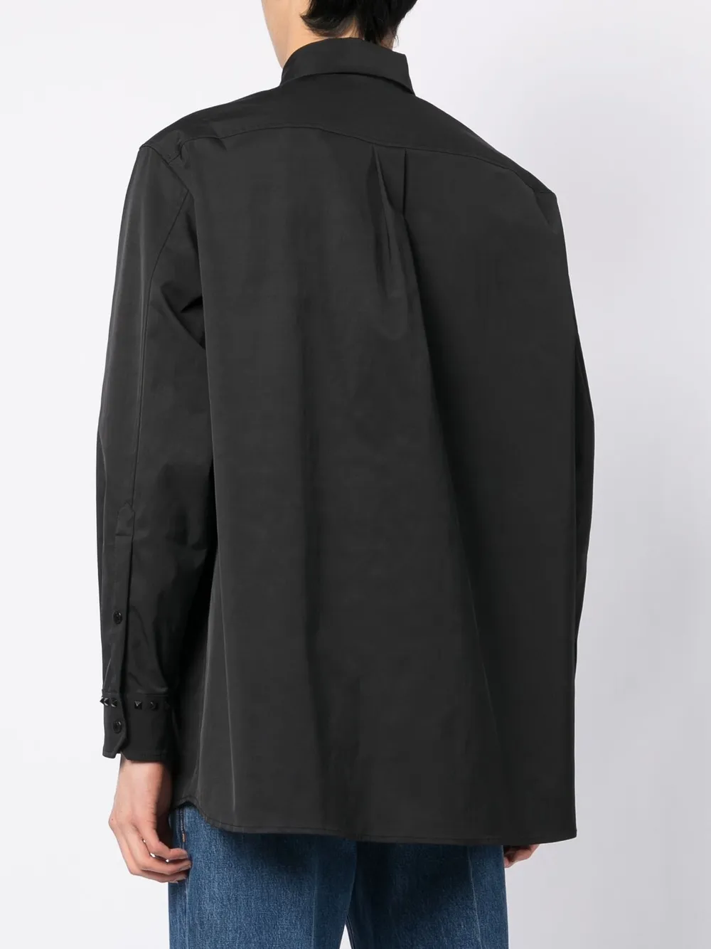 Valentino Rockstud-embellished Shirt In Black