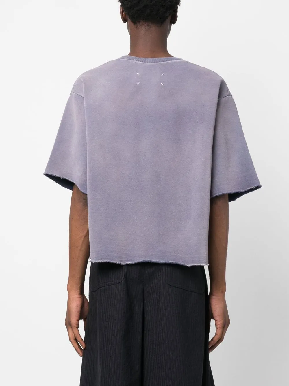 short-sleeve organic-cotton sweatshirt