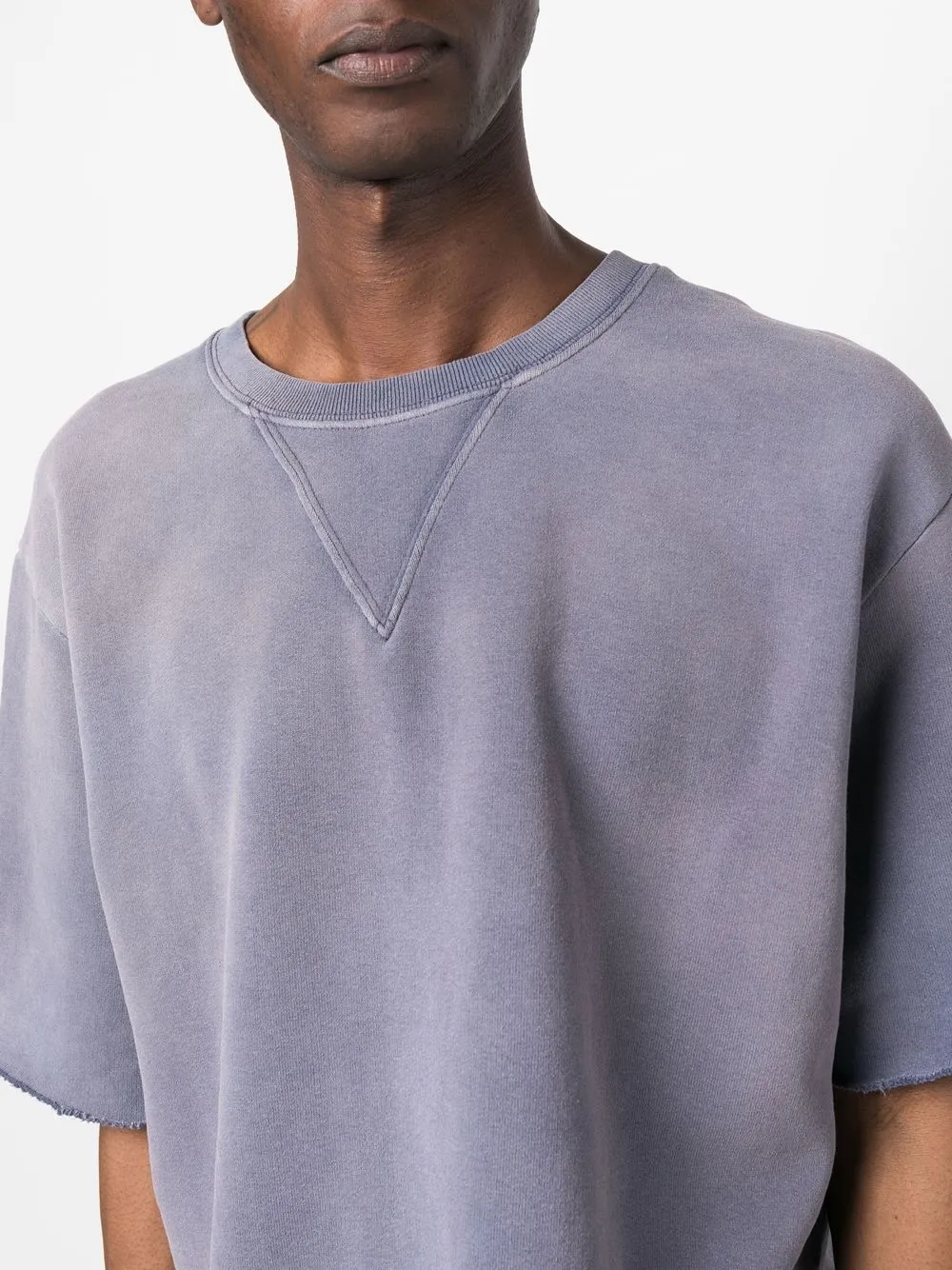 short-sleeve organic-cotton sweatshirt