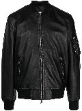 DONDUP leather bomber jacket - Black