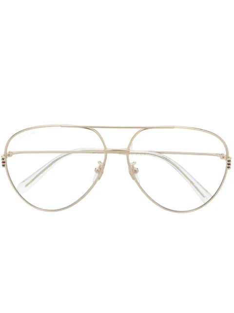 Gucci Eyewear lentes con armazón estilo piloto