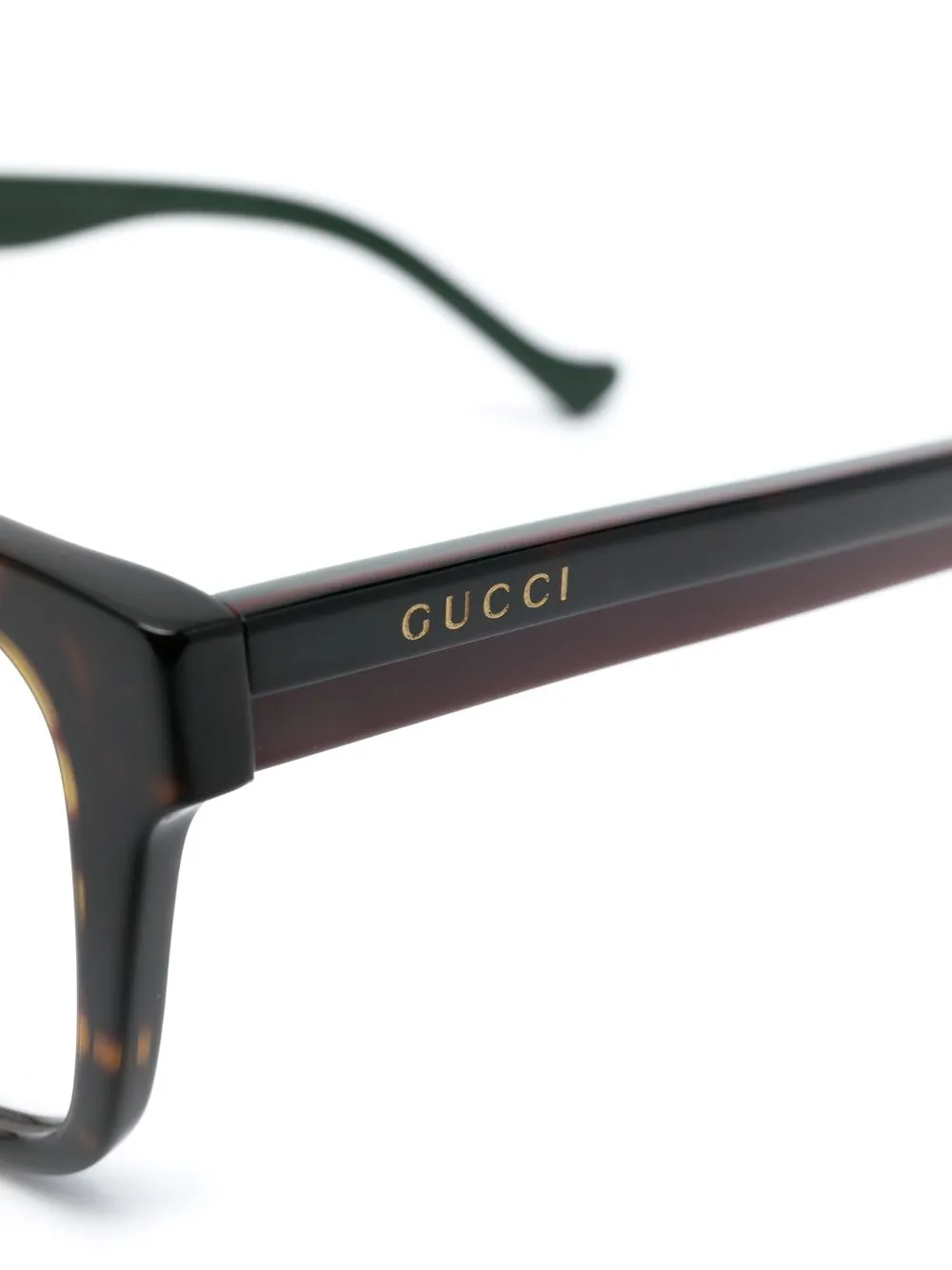 Gucci Tortoiseshell Effect Square-frame Glasses In Braun