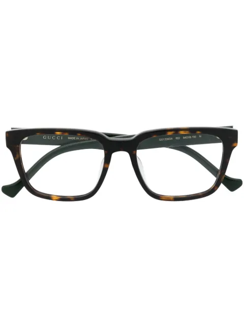 Gucci Eyewear lentes con armazón cuadrada estilo carey