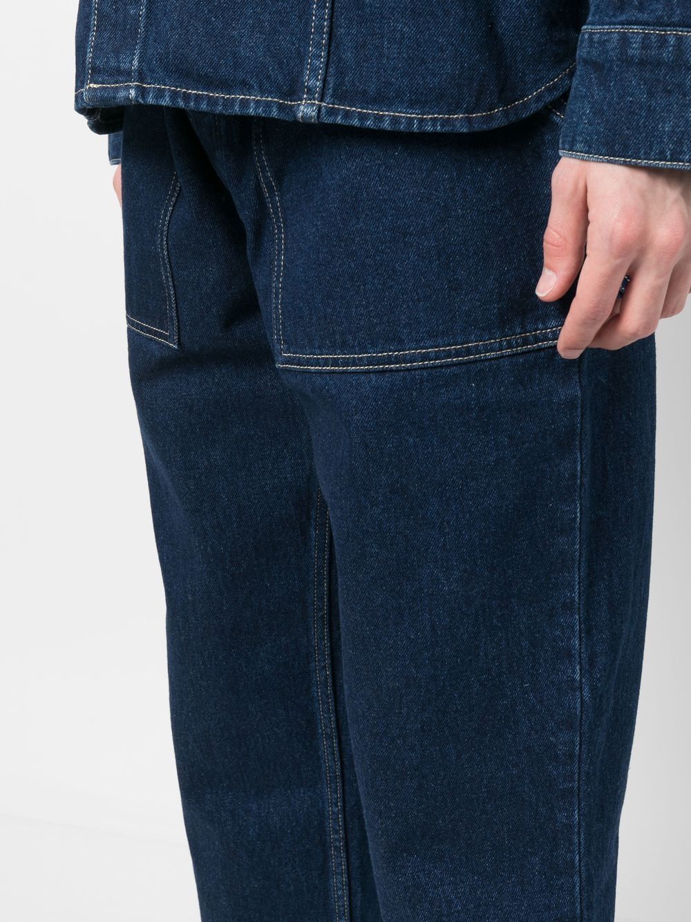 Shop Nanushka Jasper Straight-leg Jeans In Blue