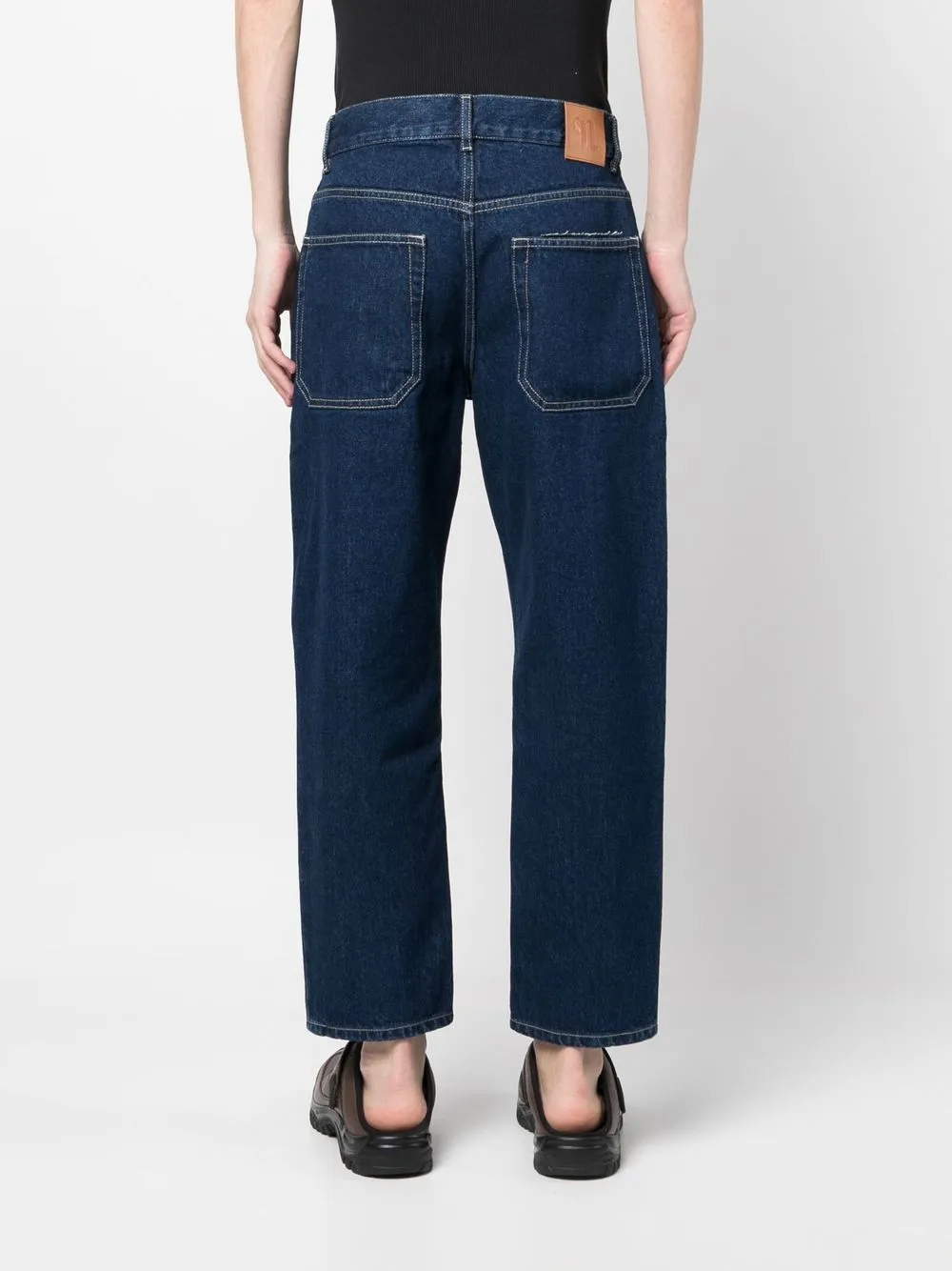 Shop Nanushka Jasper Straight-leg Jeans In Blue