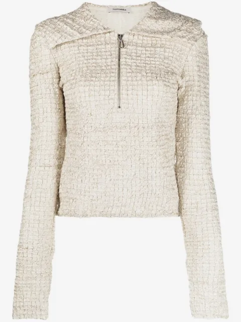 Nanushka Leiko dribbled ribbon top
