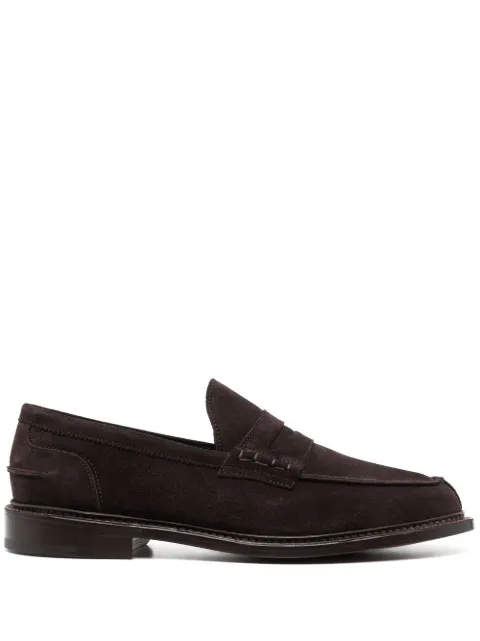 Tricker's Adam suede penny loafers