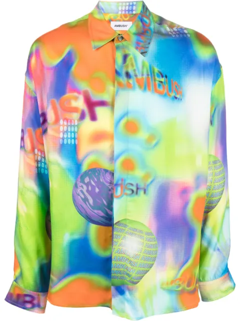 AMBUSH graphic-print long-sleeve shirt