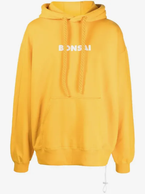 Bonsai logo-print cotton hoodie  