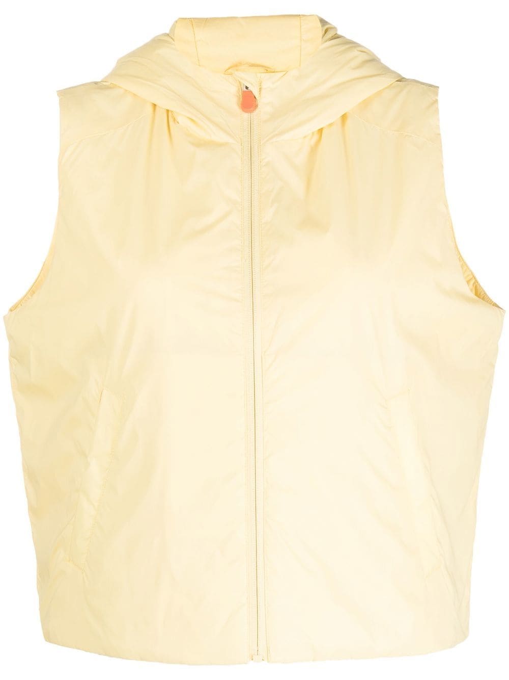 Shop Save The Duck Sleeveless Hooded Gilet In Yellow