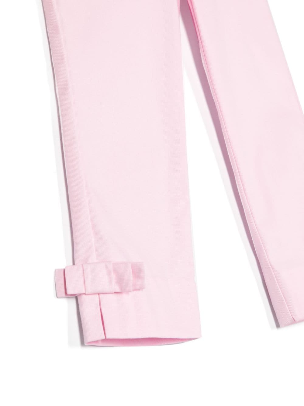 Shop Simonetta Elasticated Waistband Plain Leggings In Pink