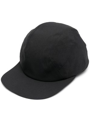 Plain black cheap flat peak cap