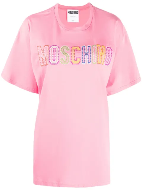 Moschino embroidered-logo t-shirt