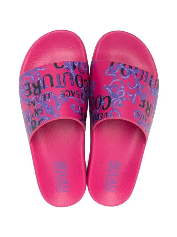 Versace Jeans Couture Barocco Print Slides Farfetch