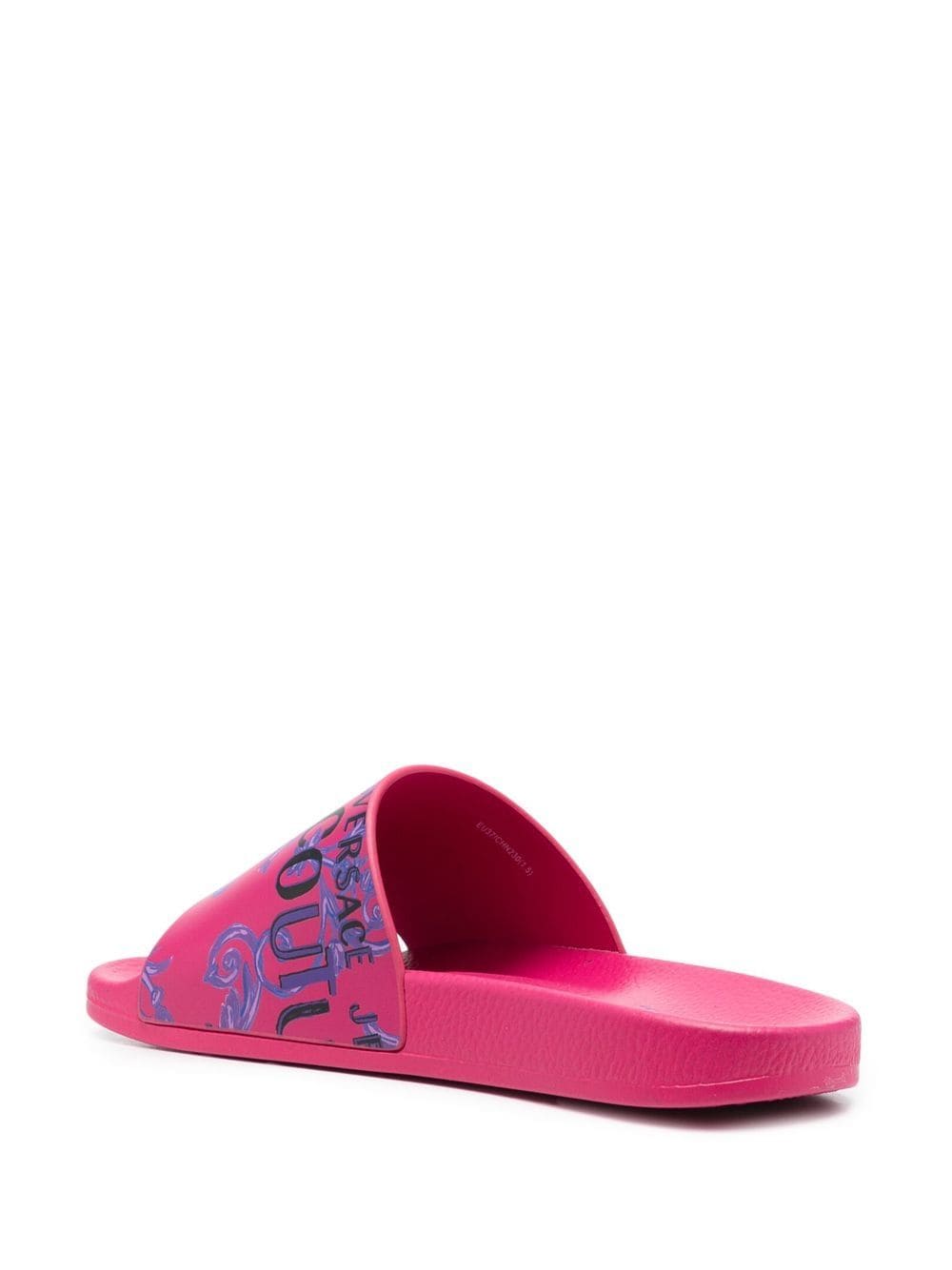 Shop Versace Jeans Couture 'barocco' Print Slides In Pink