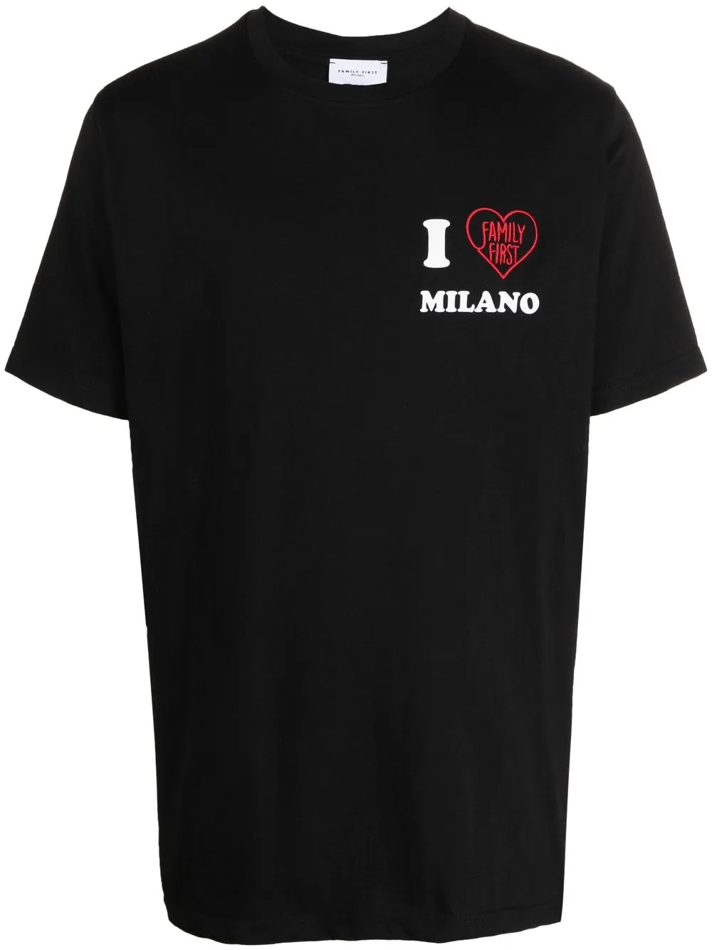 Family First embroidered-logo detail T-shirt