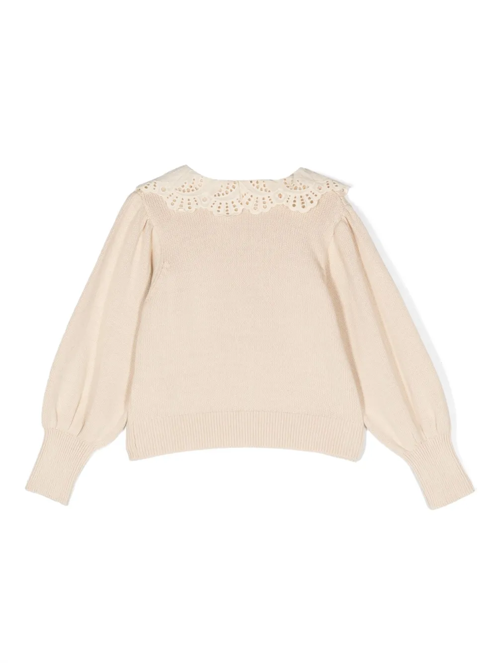 THE NEW SOCIETY Vest met kanten kraag - Beige