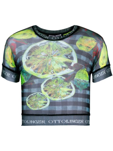 Ottolinger Cropped-T-Shirt aus Mesh